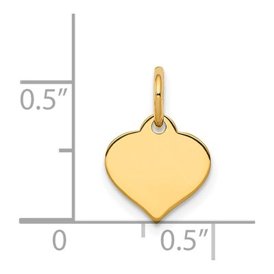 14K Yellow Gold Heart Disc Charm – view 3