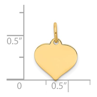 14K Yellow Gold Heart Disc Charm – view 3