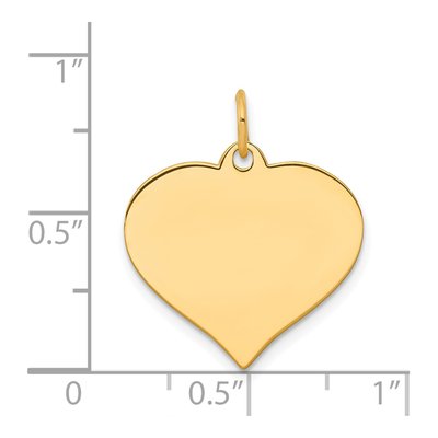 14K Yellow Gold Heart Disc Charm – view 3