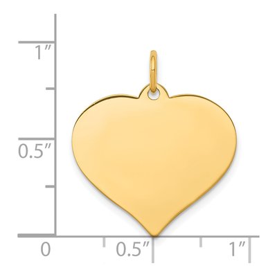 14K Yellow Gold Heart Disc Charm – view 3
