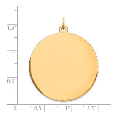 14K Yellow Gold Round Disc Charm – view 3