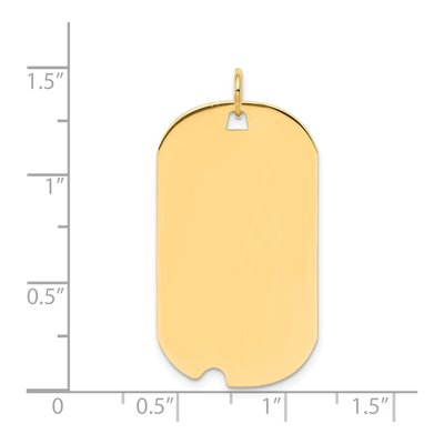 14K Yellow Gold Dog Tag Charm – view 2
