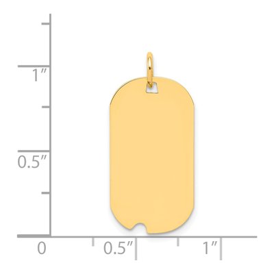 14K Yellow Gold Dog Tag Charm – view 3