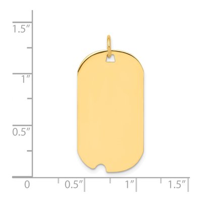 14K Yellow Gold Dog Tag Charm – view 2