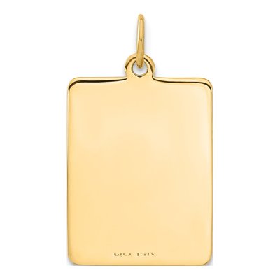 14K Yellow Gold Rectangle Medical Alert Pendant – view 5