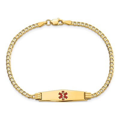 14K Yellow Gold Medical ID Bracelet – view 4