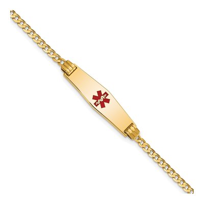 14K Yellow Gold Medical ID Bracelet