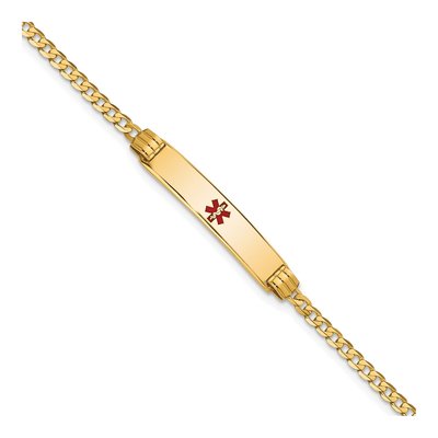 14K Yellow Gold Medical ID Bracelet