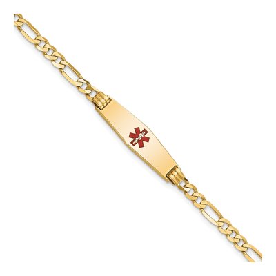 14K Yellow Gold Medical ID Bracelet