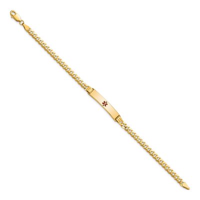 14K Yellow Gold Medical ID Curb Bracelet – view 2