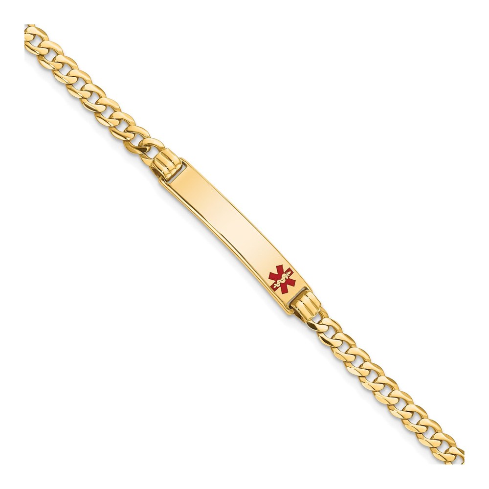14K Yellow Gold Medical ID Bracelet 7 in