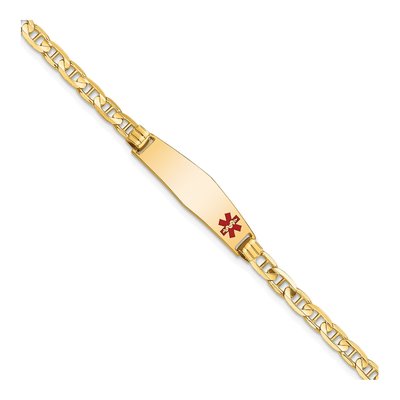 14K Yellow Gold Medical ID Bracelet