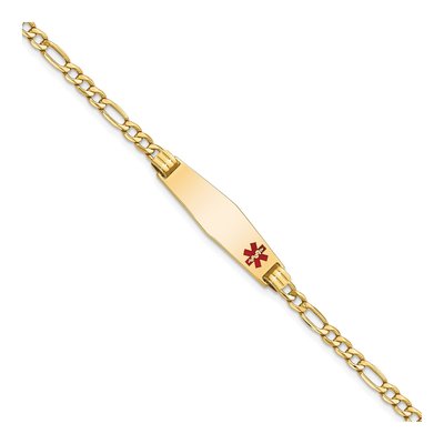 14K Yellow Gold Medical ID Bracelet