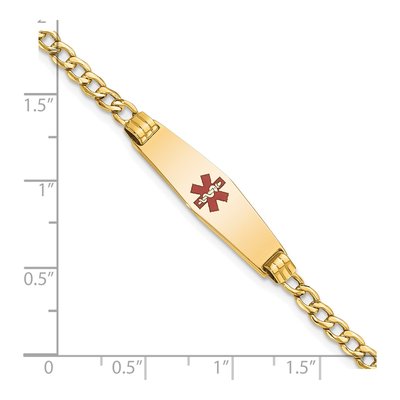 14K Yellow Gold Medical ID Cuban Bracelet – view 4
