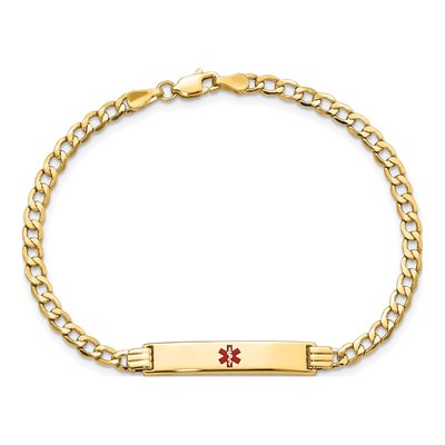 14K Yellow Gold Medical ID Cuban Bracelet – view 5