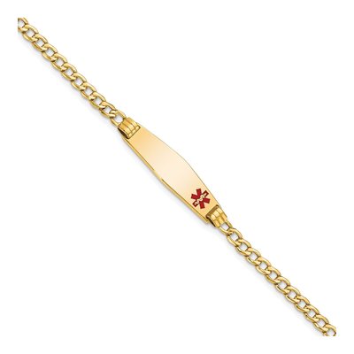 14K Yellow Gold Medical ID Bracelet