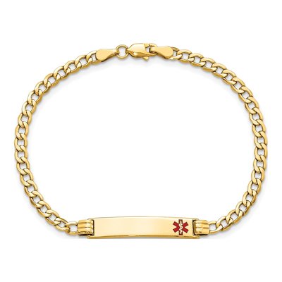 14K Yellow Gold Medical Alert ID Bracelet – view 5
