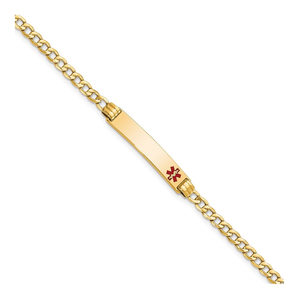 14K Yellow Gold Medical Alert ID Bracelet