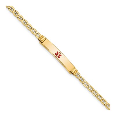 14K Yellow Gold Medical ID Bracelet