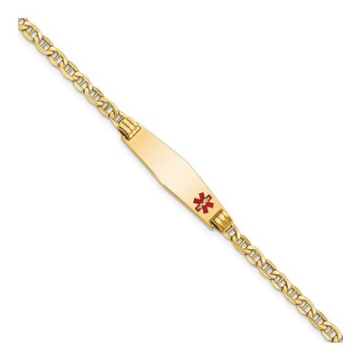 14K Yellow Gold Medical ID Bracelet