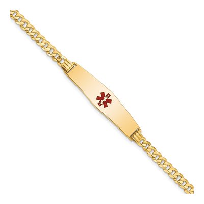 14K Yellow Gold Medical Alert ID Bracelet