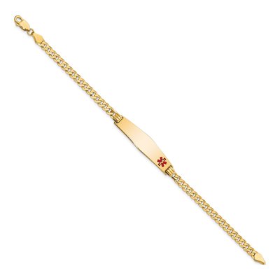 14K Yellow Gold Medical ID Curb Bracelet – view 3