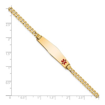 14K Yellow Gold Medical ID Curb Bracelet – view 4