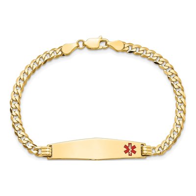 14K Yellow Gold Medical ID Curb Bracelet – view 5