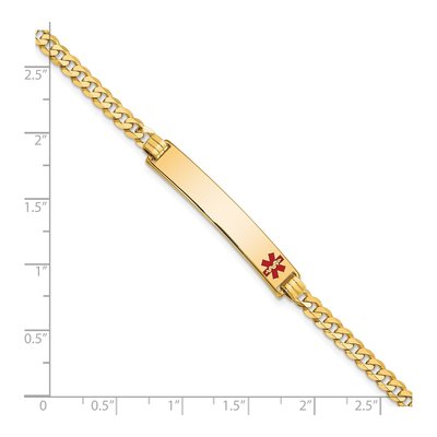 14K Yellow Gold Medical Alert ID Curb Link Bracelet – view 4