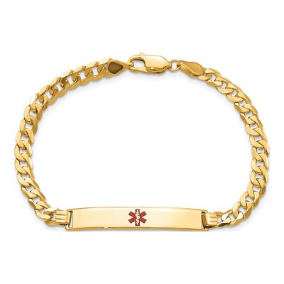 14K Yellow Gold Medical ID Bracelet – view 5