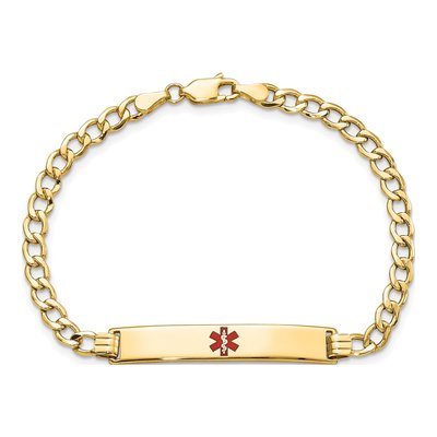 14K Yellow Gold Medical Alert ID Bracelet – view 4