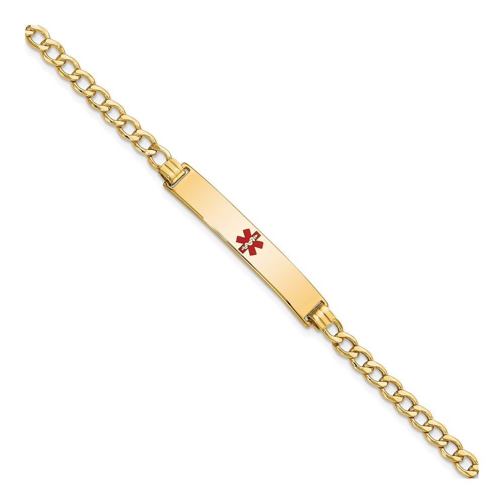 14K Yellow Gold Medical Alert ID Bracelet