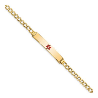 14K Yellow Gold Medical Alert ID Bracelet