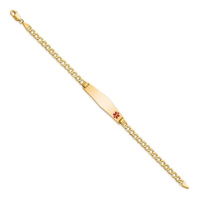 14K Yellow Gold Medical ID Curb Bracelet – view 2