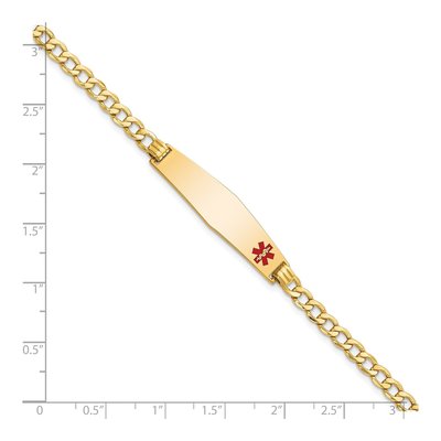 14K Yellow Gold Medical ID Curb Bracelet – view 3