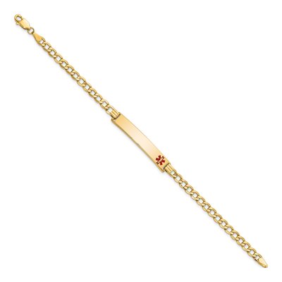 14K Yellow Gold Medical ID Curb Bracelet – view 2