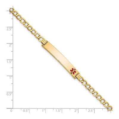 14K Yellow Gold Medical ID Curb Bracelet – view 3