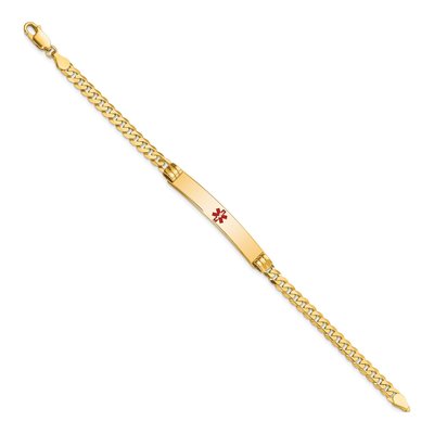 14K Yellow Gold Medical ID Curb Bracelet – view 2