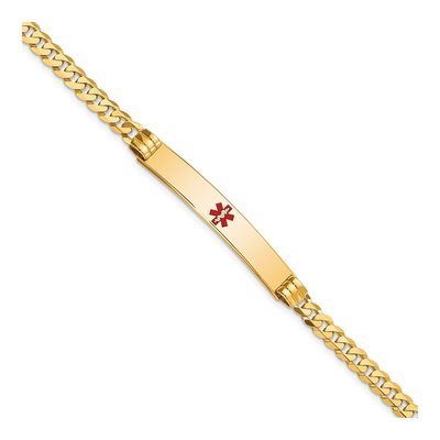 14K Yellow Gold Medical ID Curb Bracelet