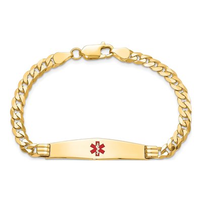 14K Yellow Gold Medical ID Curb Bracelet – view 4