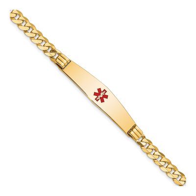 14K Yellow Gold Medical ID Curb Link Bracelet