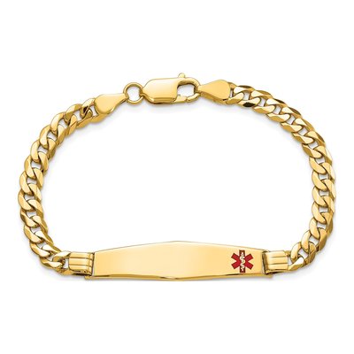 14K Yellow Gold Medical ID Curb Bracelet – view 4