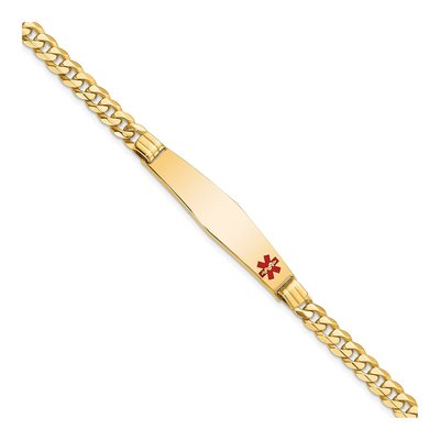 14K Yellow Gold Medical ID Curb Bracelet