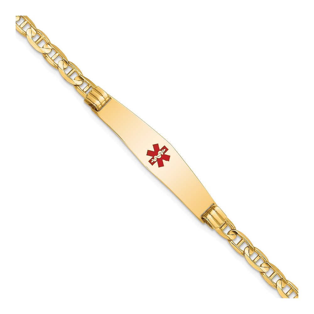 14K Yellow Gold Medical ID Bracelet, 7 in