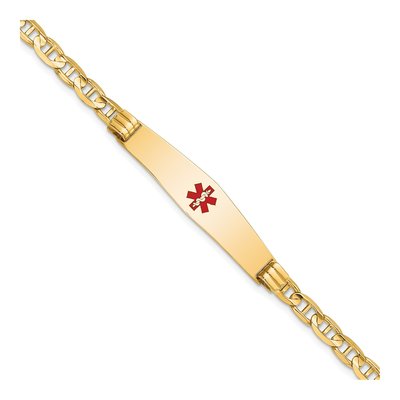 14K Yellow Gold Medical ID Bracelet