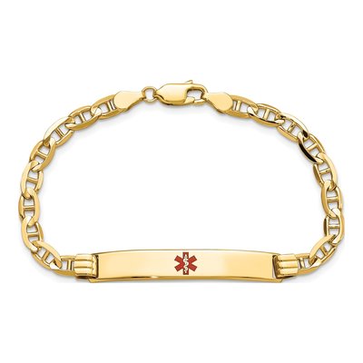 14K Yellow Gold Medical Alert ID Bracelet – view 5