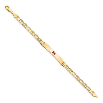 14K Yellow Gold Medical ID Anchor Bracelet – view 2