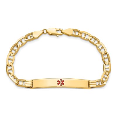 14K Yellow Gold Medical ID Anchor Bracelet – view 4