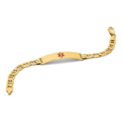 14K Yellow Gold Medical ID Anchor Bracelet – view 5