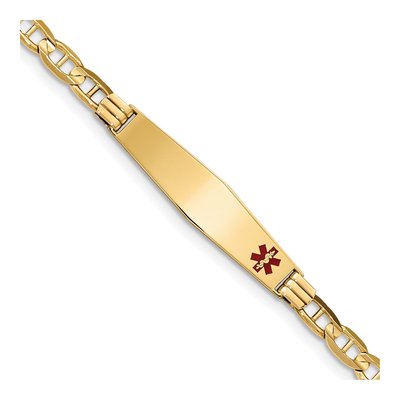 14K Yellow Gold Medical ID Bracelet